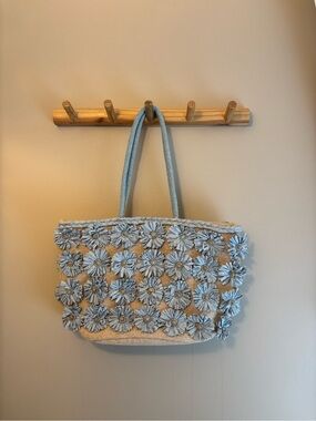 Women’s Blue Flower Beach Bag